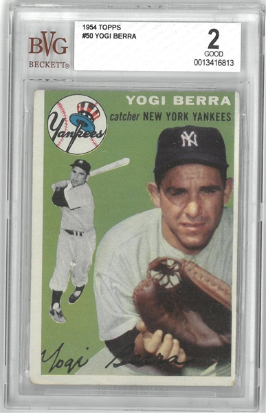 Yogi Berra 1954 Topps BVG 2