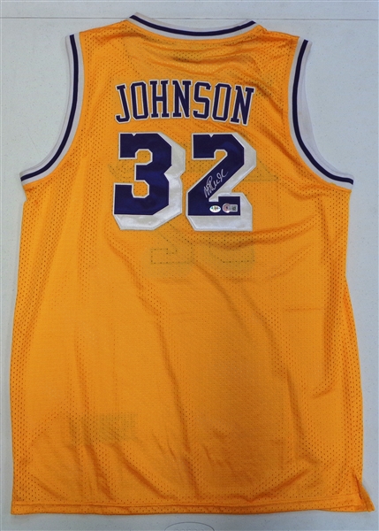 Magic Johnson Autographed Lakers Jersey