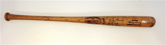 Mickey Stanley Game Used Autographed Bat