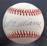 Ted Williams Autographed Baseball