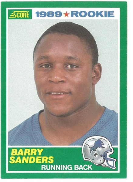 Lot Detail Barry Sanders 1989 Score Rookie Card