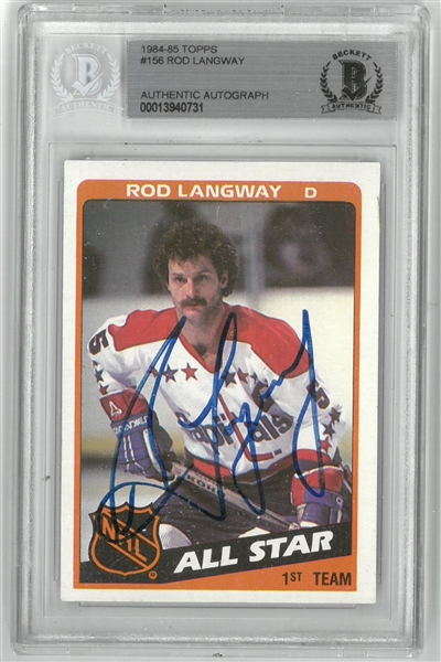 Rod Langway Autographed 1984/85 Topps