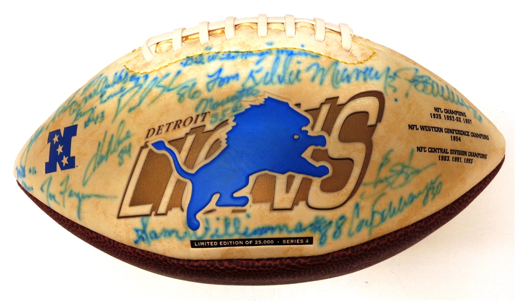 Detroit Lions Football Autographed by 16