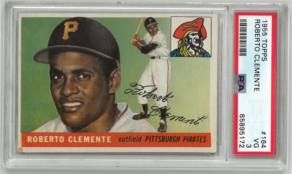 Roberto Clemente PSA 3 1955 Topps Rookie Card