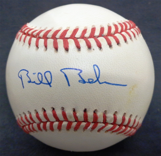 Bill Behm Autographed Baseball (68 & 84 Tigers Trainer)