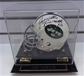 Joe Willie Namath Autographed Authentic Jets Mini Helmet