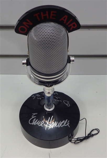 Ernie Harwell & Budd Lynch Autographed AM/FM Radio Replica Microphone