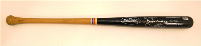 Cecil Fielder Autographed Game Used Bat