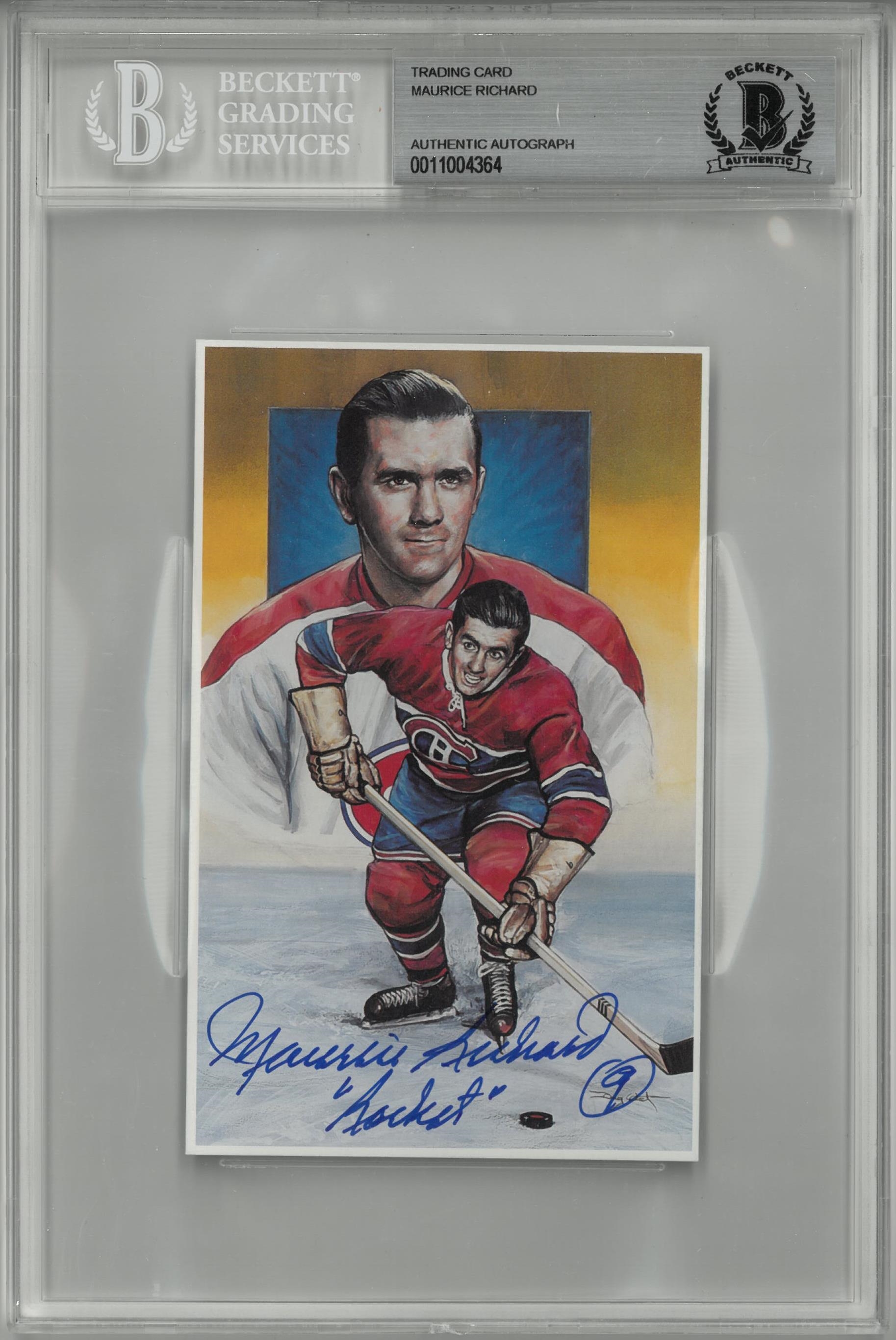 Lot Detail Maurice Richard Autographed Legends Of Hockey Card