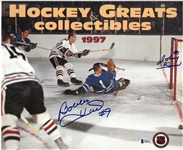 Johnny Bower & Bobby Hull Autographed Calendar Cover