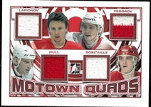 Larionov, Fedorov, Hull & Robitaille Jersey Card