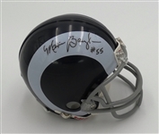 Maxie Baughan Autographed Rams Mini Helmet