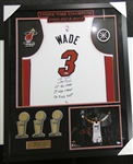 Dwyane Wade Autographed Framed Jersey & 11x14 (Pick up only)