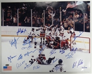 Miracle on Ice 1980 Olympic 16x20 Signed by 20