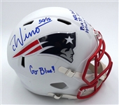 Chase Winovich Autographed Multi Inscribed Patriots Full Size Replica Helmet