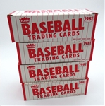 1981 Fleer Baseball Vending Box Lot of 4