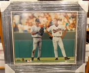 Derek Jeter & Cal Ripken Autographed Framed 20x24 (Pick up only)