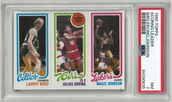 1980 Scoring Leaders PSA 7 - Magic/Bird/Dr. J