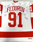 Red Wings Jersey Signed by 22 (Konstantinov, Yzerman & More)