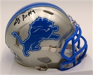 D.J. Reed Autographed Detroit Lions Mini Helmet