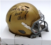 Rudy Ruettiger Autographed Notre Dame Mini Helmet w/ Never Quit