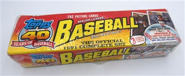 1991 Topps Baseball Factory Set