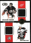 Dominik Hasek & Stu Barnes 2002 Pacific Heads Up Quad Jersey