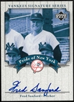 Fred Sanford Autographed Upper Deck Yankees