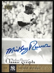 Mickey Rivers Autographed Classic Scripts