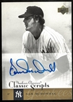 Sam McDowell Autographed Upper Deck Classic Scripts
