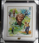 Jack Nicklaus Autographed Framed Lithograph (Pick Up Only)