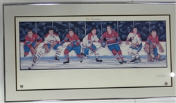 Montreal Canadiens Lithograph Signed by 7 (Pick up Only)