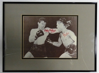 Rocky Graziano & Tony Zale Autographed Framed 8x10