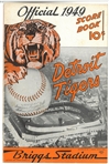 Detroit Tigers 1949 Scorebook 