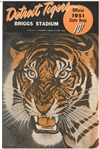 Detroit Tigers 1951 Scorebook 