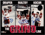 Grind Line Autographed 8x10 (Maltby, Draper, Kocur)