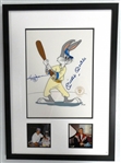 Mickey Mantle & Reggie Jackson Autographed Bugs Bunny Sericel