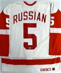 Russian 5 Autographed Red Wings Jersey