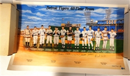 Detroit Tigers All Time Team Autographed Lithograph