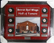 Detroit Red Wings Autographed Puck Display (Pick Up Only)