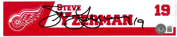Steve Yzerman Autographed Nameplate