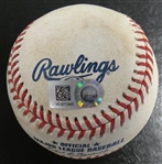 Game Used Baseball - Zack Greinke to Jonathan Schoop - Single 4/12/21