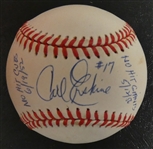 Carl Erskine Autographed Baseball w/ No Hitters