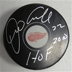 Dino Ciccarelli Autographed Red Wings Puck w/ HOF
