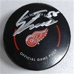 Emmitt Finnie Autographed Red Wings Puck