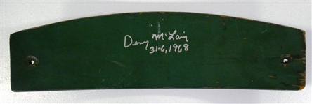 Denny McLain Autographed Tiger Stadium Seat Slat