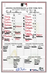 Kirk Gibson Autographed 6/12/2008 Lineup Card