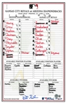 Kirk Gibson Autographed 6/13/2008 Lineup Card