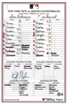 Kirk Gibson Autographed 5/4/2007 Lineup Card