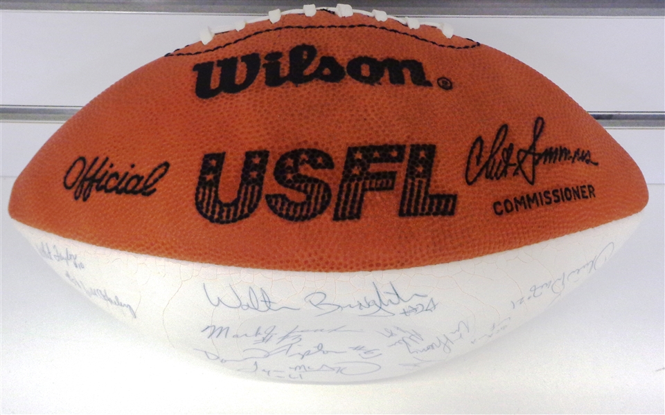 1984 Michigan Panthers Team Signed USFL Football